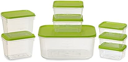 All Time Plastics Polka Container Set, Set of 8, Green