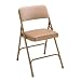 National Public Seating 1200 Series Steel Frame Upholstered Premium Vinyl Seat and Back Folding Chair with Double Brace, 480 lbs Capacity, Honey Brown/Beige (Carton of 4)