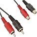 5m Phono Plug to Socket Extension Cable - 2x RCA Hi Fi Stereo Audio Lead - Male to Female - 5 Metre Length