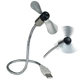 USB Bus Powered Fan w/Flexible Base (Silver)