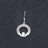 Sterling Silver Celtic Knot Claddagh Earrings - Pair