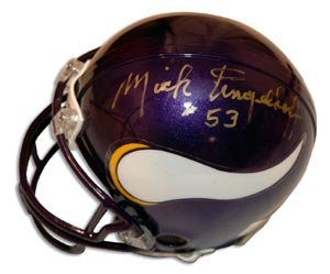 Mick Tingelhoff Signed Vikings Mini Helmet