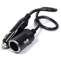 Motor Trend 12v Socket Extender LED Power Indicator Heavy-Gauge Cord W/ Molded Ends 1-Ft New