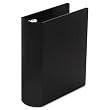 Heavyweight Casebound 3 Round Ring Binder, 9-1/2 x 6, 2" Capacity, Black