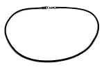 Thick Black Leather Gunmetal Cord - 22 inches
