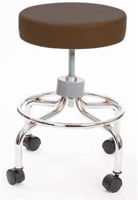 Height Adjusts Brandt Revolving stool with footrest Color: Brown