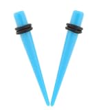 Acrylic Neon Taper - Light Blue - 2G - Sold as a Pair