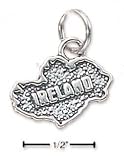 Sterling Silver Ireland Map Charm