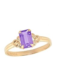 10K Gold Girls February Birthstone Ring (size 4)