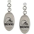 Stainless Steel Cleveland Browns Logo Dangle Earrings