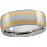 14K Two Tone Gold Design Band