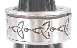 Celtic Trinity Design Moving Pewter Ring