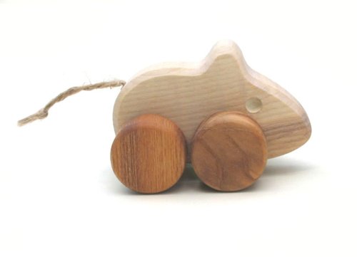 Childrens Toyshop  Toys : Push Mouse  - Wooden Toy