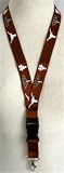 Texas Longhorns Keychain Lanyard: With Detachable Key Ring