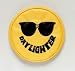 Light Cover 6 in. Round Black on Yellow Vinyl Daylighter