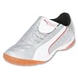 PUMA v-Kon II L Indoor Soccer Shoes (Silver/White/Red) Image of PUMA v-Kon II L Indoor Soccer Shoes (Silver/White/Red)