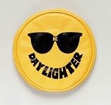 Light Cover 6 in. Round Black on Yellow Vinyl Daylighter