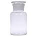 American Educational Clear Flint Glass 125mL Wide Mouth Reagent Bottle with Ground Glass Stopper (Bundle of 5)