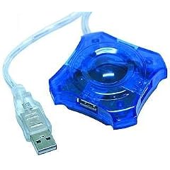 USB-Hub Compact-Blue. 4-Port. 1.1