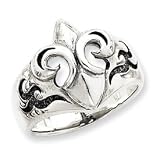 Sterling Silver Antiqued Gothic Ring - Size 11 - JewelryWeb