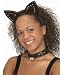 COSTUME SET BLACK STUDDED CAT EARS & COLLAR WTH BELL