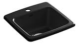KOHLER K-6015-1-7 Gimlet Self-Rimming Entertainment Sink, Black Black