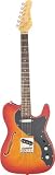 Jay Turser Lt Series Jt-ltcrusdlx-cs Semi Hollow-body Electric Guitar, Cherry Sunburst