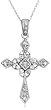 10k White Gold Diamond Cross Pendant (1/3 cttw, I-J Color, 12-I3 Clarity)