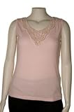 Plus Floral Decorated V-Neckline Tank Top