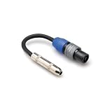 6In Speaker Adapter 12 Awg Hosa 1/4In To Neutrik Speakon With White Earbud Headphones