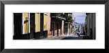 Car Moving on a Street, Calle Del Cristo, Old San Juan, Puerto Rico Photography Framed Art Poster Print by Panoramic Images, 31x15