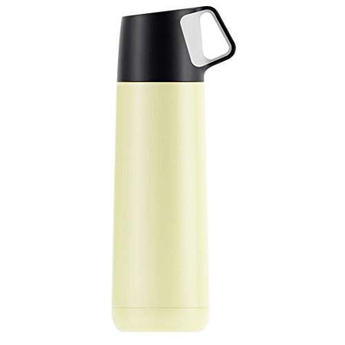 Coffee Mug Vacuum Insulated Stainless Steel 17oz Water Bottle Double Walled with Lid (S.s.) Yellow