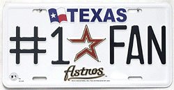 Houston Astros #1 Fan License Plate