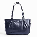 Authentic Coach Denim Blue Leather Gallery East West Tote Bag 17721