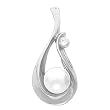 Platinum White Pearl and Diamond Pendant