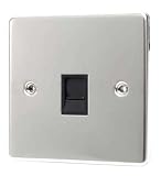POLISHED CHROME RJ45 NETWORK SOCKET C442PCB