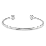 Silver Plated Bangle with Removable Screw End Caps