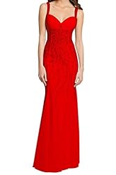 Sexy Cocktail Mermaid Chiffon Spaghetti Strap Open-Back Beaded Lace Evening Dress/Homecoming Dress/Pageant Dress/Prom Dress/Quinceanera Dress/Party Dress/Wedding Dress 