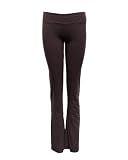 Brown Ladies Rollable Yoga Pants