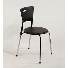 Euro Style 0-1071 Bob Black Chrome 4 Pack by Bar Stools