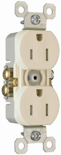 Pass & Seymour 3232TRLACC14 Tamper Proof Duplex Receptacle 15-Amp/125-volt Light, Almond