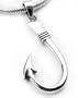 Neat Sterling Silver Fish Hook or Fishing Pendant Charm