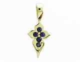 Ladies 0.18ct Blue Sapphire Cross Pendant