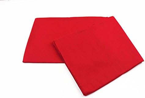 Pillow case covers non-zippered with 4" seam made from 100% twill Cotton - by Lilymelotextile(20"x60", Red)