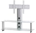 Sonorous PL2100 White Glass and Silver Aluminium Stand for TV Sizes upto 50inch