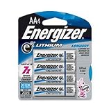 e&sup2; Lithium Batteries, AA, 8 Batteries/Pack