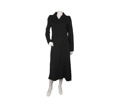 Susan Graver PlushKnit V-Neck Sweater Dress