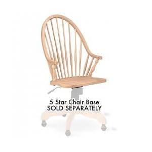 Tall Windsor Continour Arm Office Chair Top (Unfinished Wood) (47.75H x 27W x 26D) by Whitewood Industries, Inc.