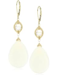 Dana Kellin Classic Double Drop Milky and Ice Quartz Earrings
