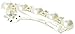 Caravan Traditional Auto Barrette Decorated With Five (5) Pearls And Crystal Rhinestones